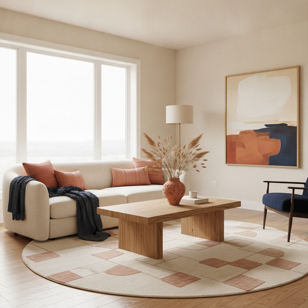 Warm minimal lounge