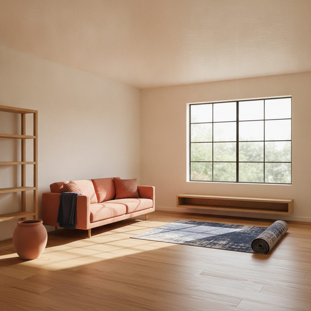 A plain living room before design